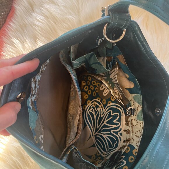 Rough and Tumble Tiffany and tourmaline Hobo Hobo Open pocket convertible purse - Picture 4 of 6